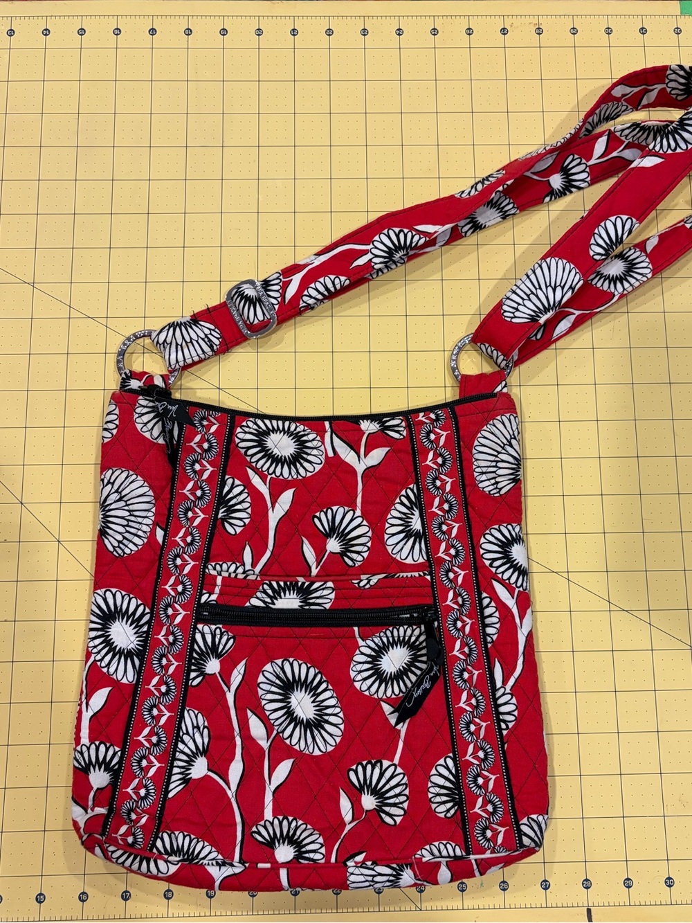 Vera Bradley Deco Daisy Quilted Crossbody Bag